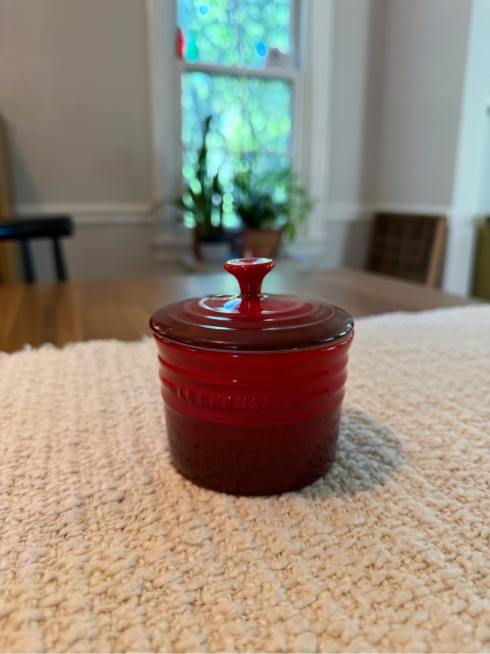 Le Creuset Red Condiment Jar